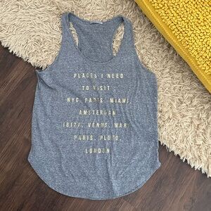 Charlotte Russe gray Places I need to visit Tank Top size L